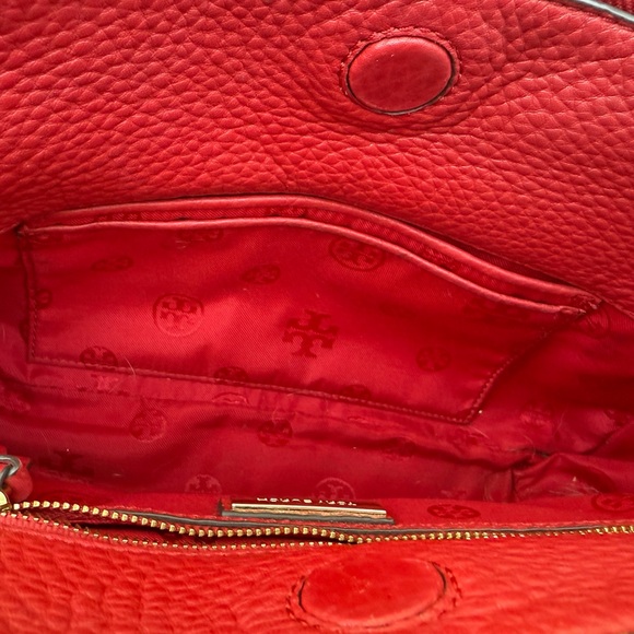 Tory Burch Crossbody Bag Purse Vibrant Red Satchel - Picture 8 of 8